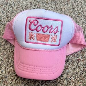 Coors Pink and White Trucker Hat
